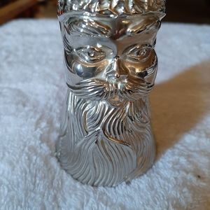 Santa Claus Chrome Silver Double End Shot Glass